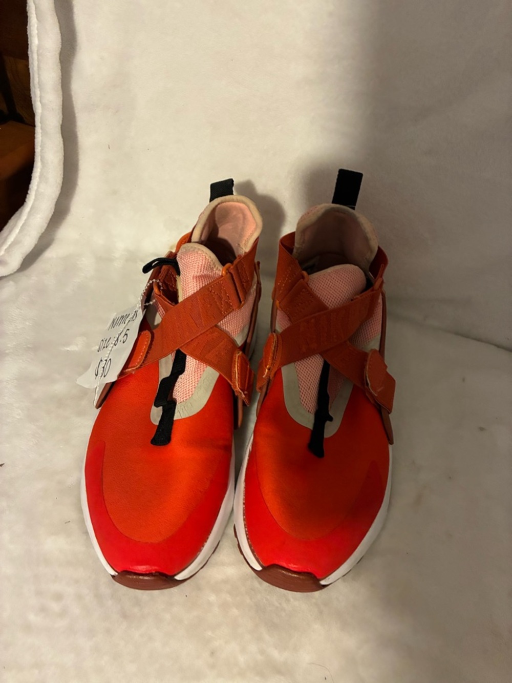Nike Orange Athletic Sneakers with Pink Mesh